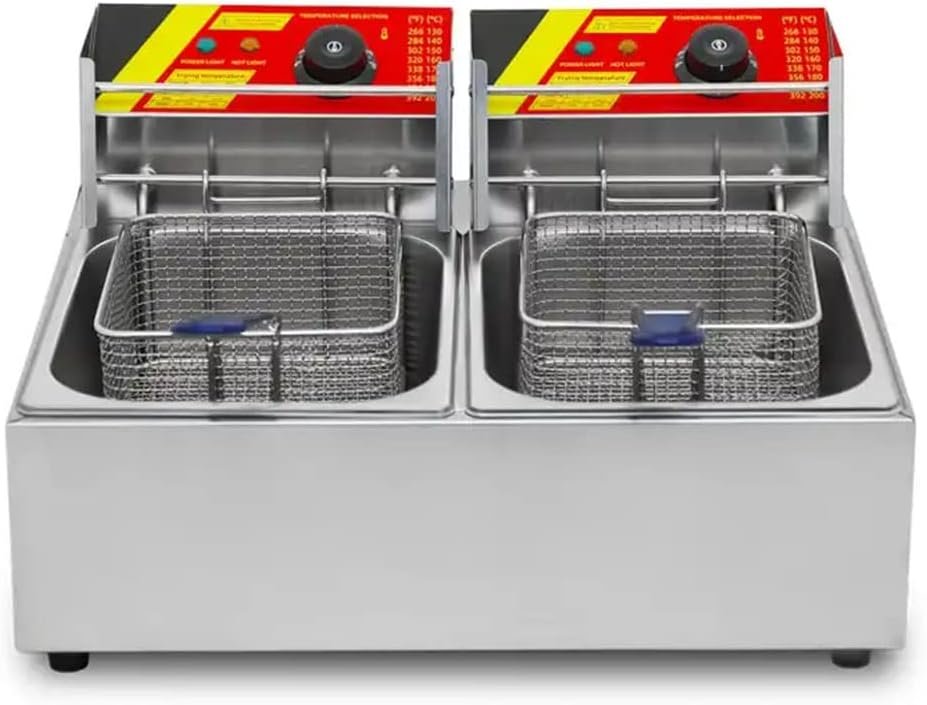 Electric deep fryer maker machine 12L double fryer machine (voltage 220v)