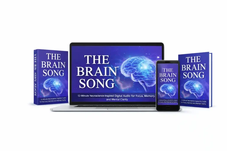 The Brain Song digital audio program displayed on phone tablet and laptop USA