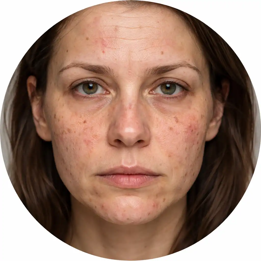Smoothing a creamy polyglutamic acid moisturizer onto skin to achieve a hydrated glass skin finish.